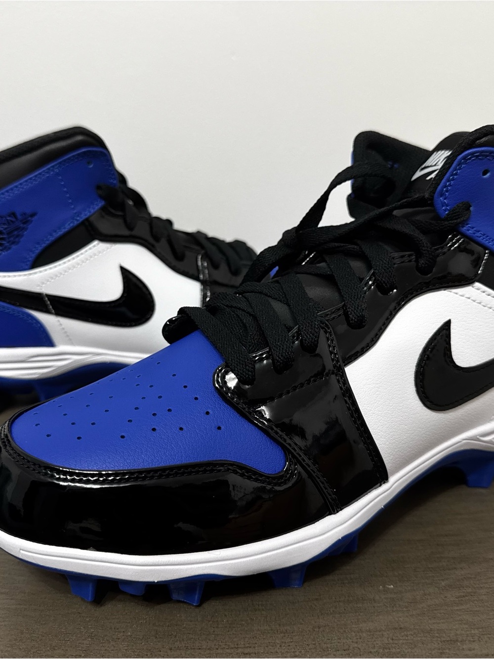 Nike Air Jordan 1 mid TD cleat royal blue size 10.5